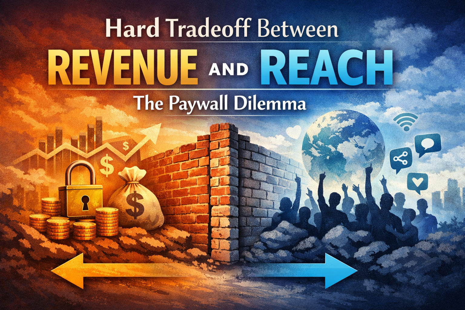 Hard Tradeoff Between Revenue and Reach: The Paywall Dilemma